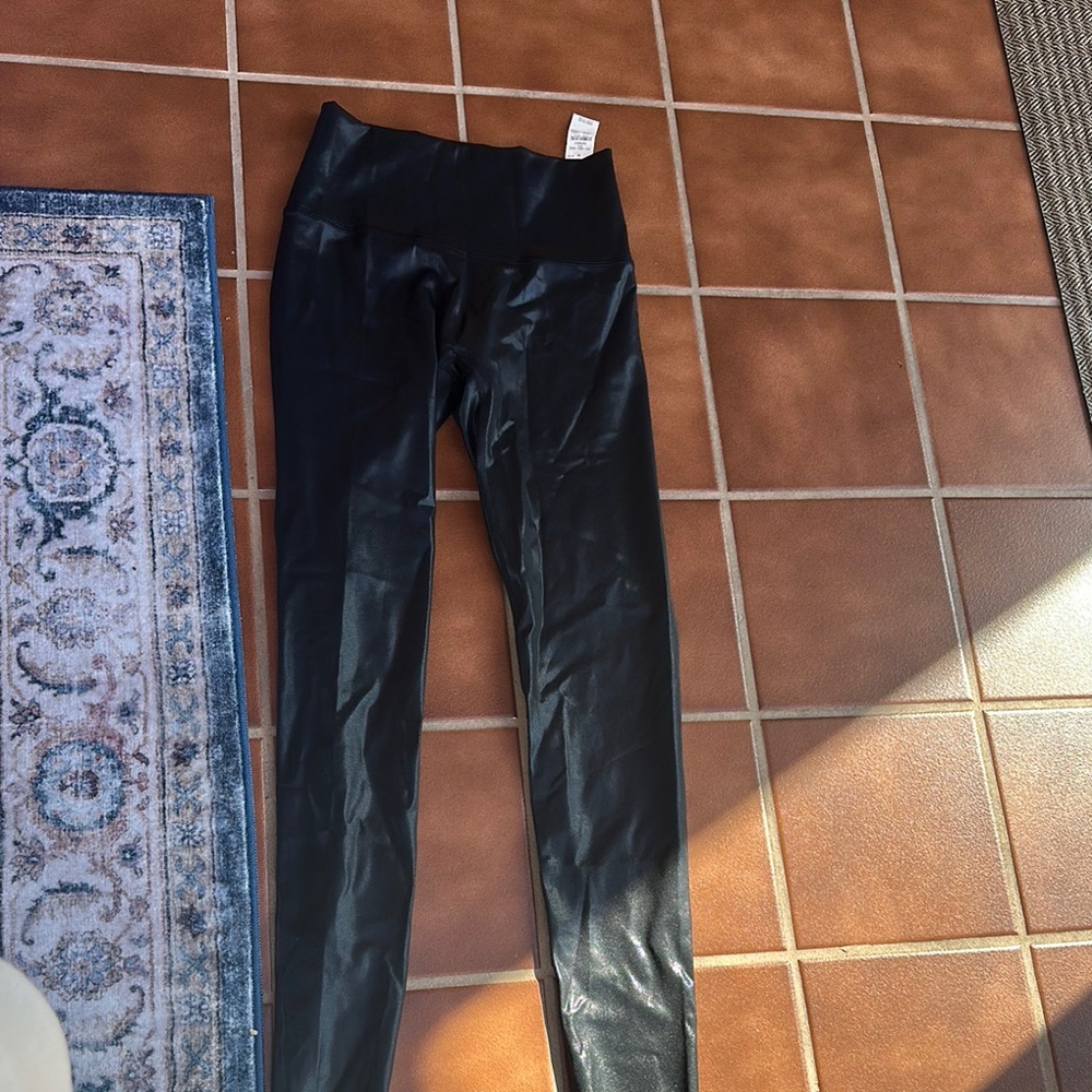 Chic Black Faux Leather Pants